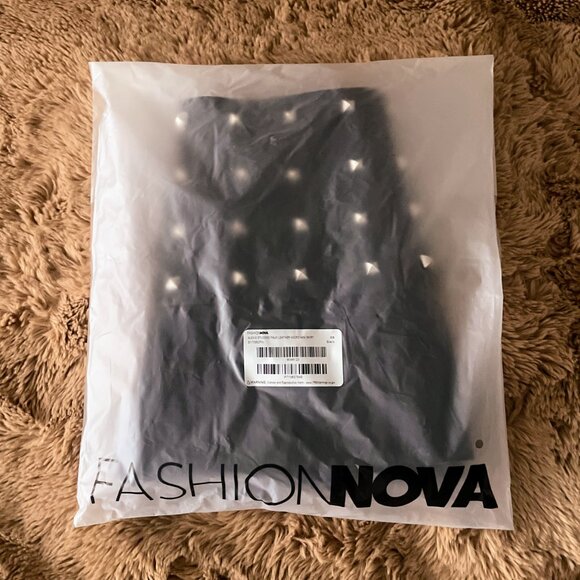 FASHION NOVA Alexis Studded Faux Leather Micro Mini Skirt - Black - Picture 7 of 7